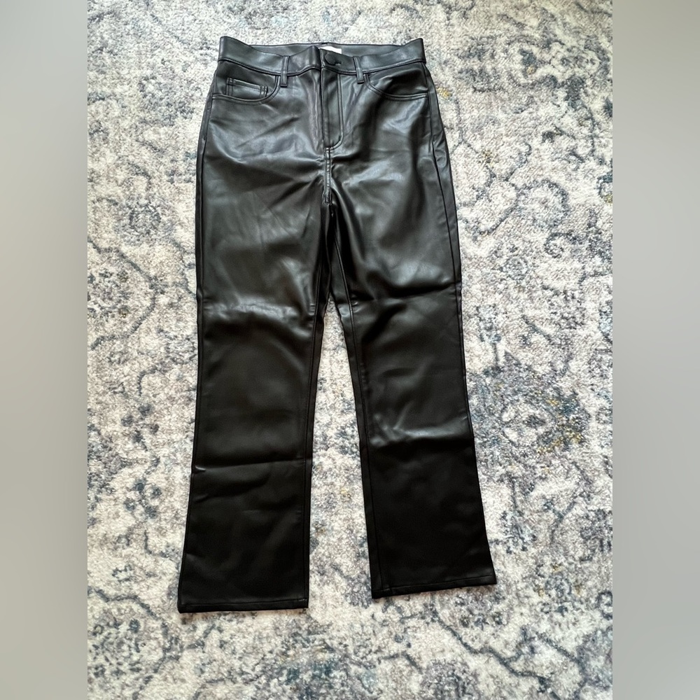 Faux Leather cropped pants